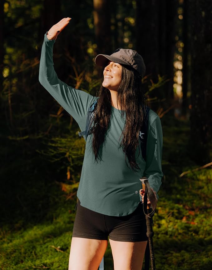 Women's Sun Shirts UPF 50+ Long Sleeve UV Protection Shirt Lightweight Quick Dry Workout Hiking Tops for Women