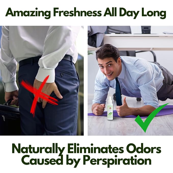 Fresh Scented Intimate Care Spray - Deodorant for Women and Men - Personal Care Cleaner for your Private Parts - Booty Spray for Body Odor Elimination - Suitable for All Ages (Cucumber)