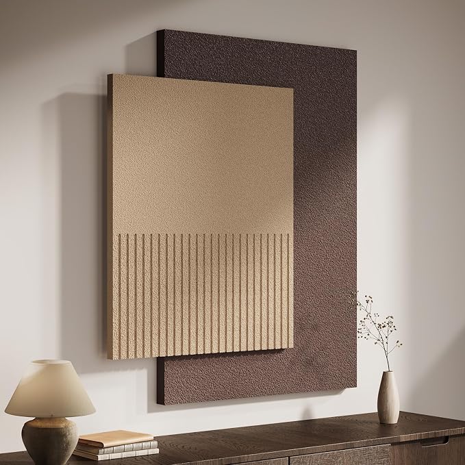 Cuspin Large Brown 3D Textured Wall Art
