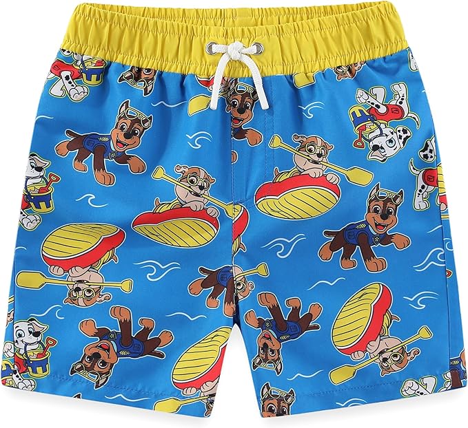 Paw Patrol Marshall Chase Rubble Boys UPF 50+ Swim Trunks Shorts Bathing Suit for Toddler and Big Kids