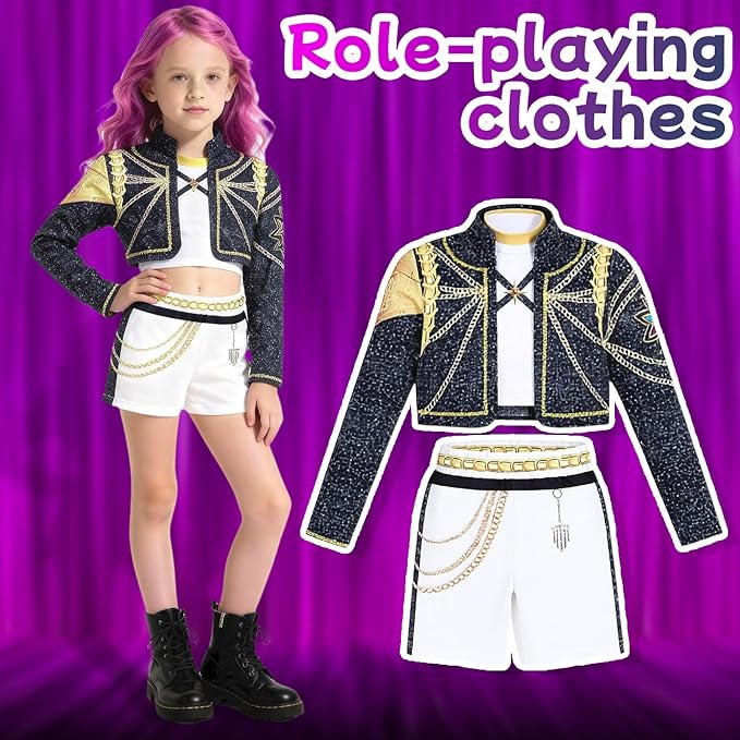 K Pop Costume Zoey Rumi Mira Outfits for Girls, Korea Idol Cosplay Cloth Birthday Gift