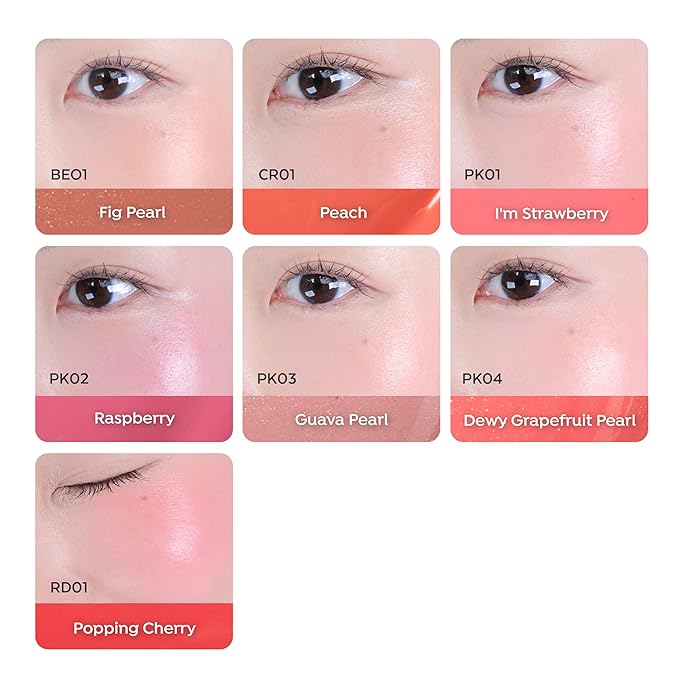 A'PIEU Juicy-Pang Water Blusher [BE01] – Fruity Liquid Blush for Cheeks, Buildable & Blendable Color, Hydrating Dewy Finish with Fruit Extract Blend & Rose Flower Water, 0.31 fl oz