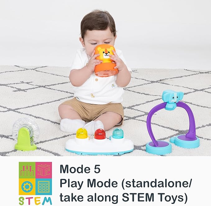 Smart Steps® Explore N’ Play 5-in-1 Activity to Booster Seat, Blue Safari Fun