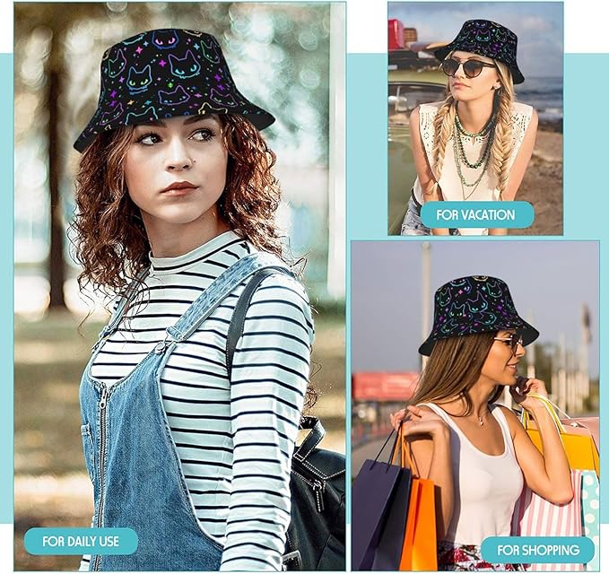 Bucket Hats Fashion Sun Cap Packable Outdoor Fisherman Hat for Women and Men