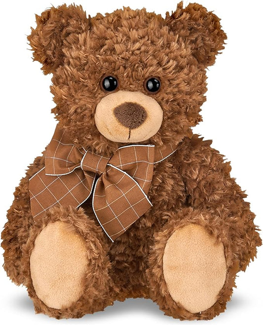 Bearington Collection Bearington Lil' Reggie 12 Inch Stuffed Animal - Large Brown Teddy Bear - Teddy Bear Stuffed Animal