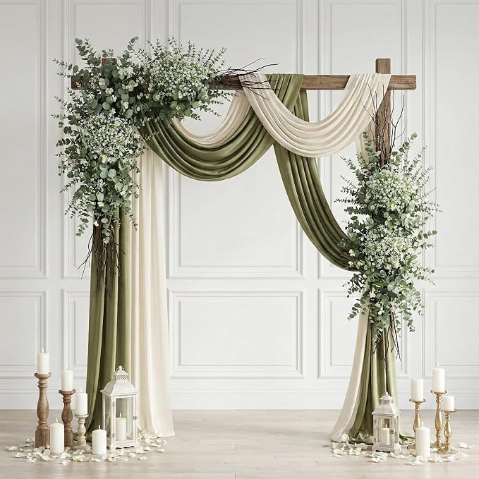 lovemoon 100 Pcs Mixed Greenery Artificial Eucalyptus Stems, Baby Breath Artificial Flowers Bulk and Eucalyptus Leaves for Wedding Bouquets Home Office Floral Decor (100, Green and White)