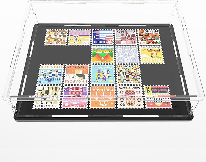 Acrylic Display Case for Large Books, Clear Flat Acrylic Box for Displaying Books, Medals, Stamps, Collectibles and Cards