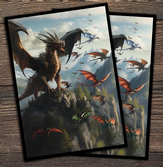 Unstoppable Relentless Dragon Game Card Sleeves 102 Pack – Compatible with MTG and Other TCGs Ur-Dragon Commander Decks - Premium Standard Card Sleeves for Magic The Gathering