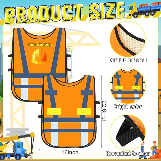 Panitay 12 Pcs Kids Dressing up Costumes Toddler Kids Dress up Vests for Boys Girls Party Pretend Play Costume Supplies