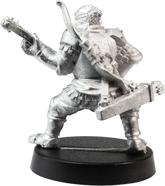 Male Human Bard Miniature Figure, 33mm - 100% Pewter Metal - Includes Slotted Creator Base - for 28mm Scale Table Top War Games - Designed & Made in USA