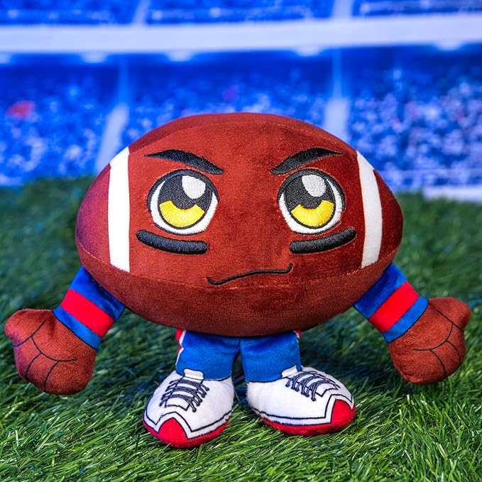 Bleacher Creatures Kansas Jayhawks 8" Kuricha Football Sitting Plush - Soft Chibi Inspired Plush