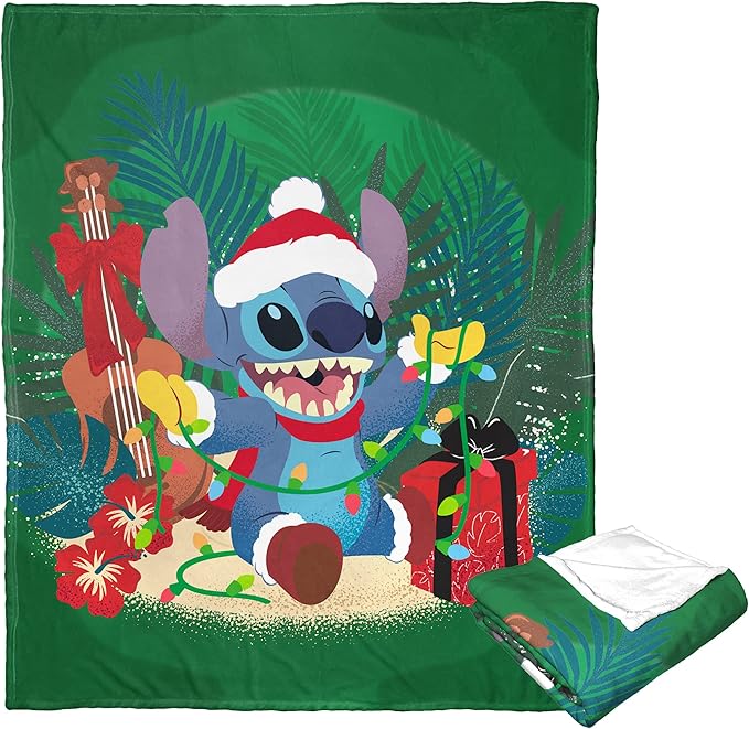 Northwest Lilo and Stitch Silk Touch Throw Blanket, 50" x 60", Hawaiian Holiday
