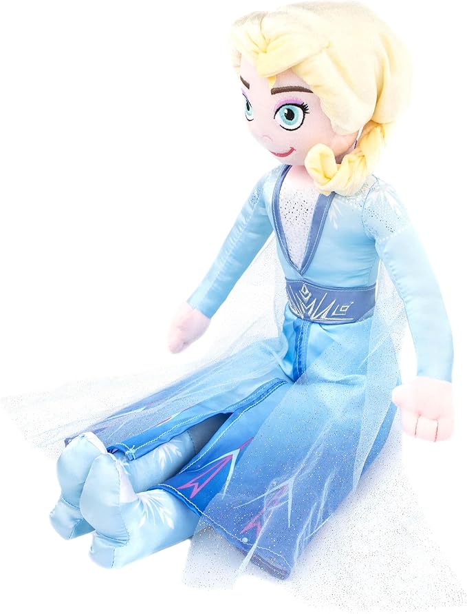Disney Frozen 2 Elsa Plush Stuffed Pillow Buddy - Super Soft Polyester Microfiber, 25 inch (Official Disney Product)