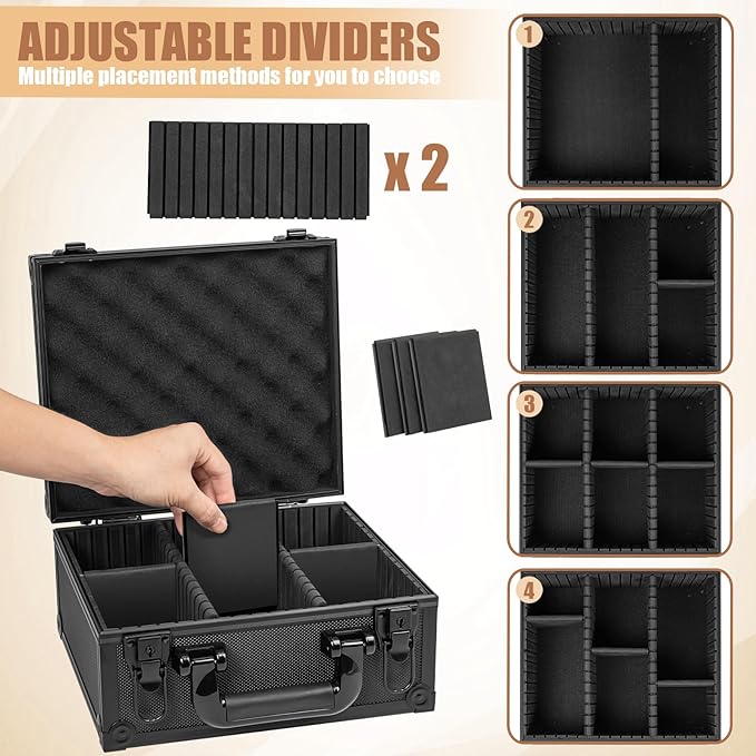 Toploaders Storage Box for 3" x 4" 35pt Rigid Card, Top Loader Storage with 5 Partition Holds 350+ Toploaders, Magnetic Card Holders