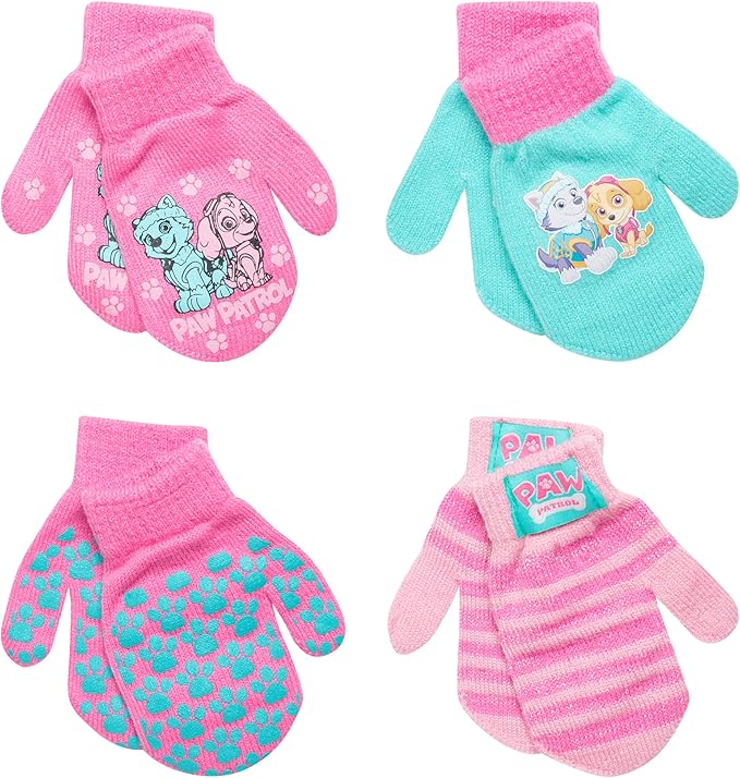 Nickelodeon Girls' Paw Patrol Ski Gloves - Marshall, Chase, Rubble Ski Gloves or Mittens (2-7)