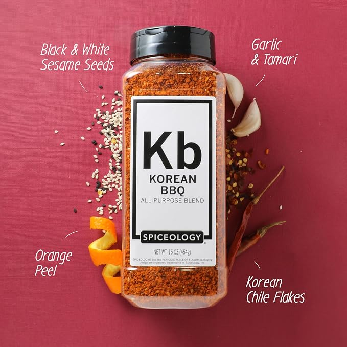 Spiceology Korean BBQ Seasoning, 16 oz | Sweet & Savory Asian Rub For BBQ, Bulgogi, Ramen, Stir Fry, For Steak, Pork & Chicken