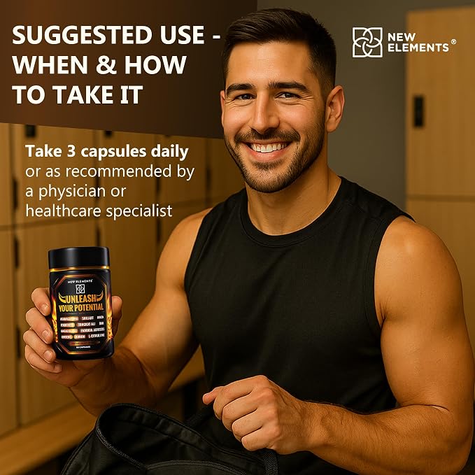 Natural Testosterone Booster Supplement for Men – Test Booster with Tongkat Ali, Fadogia Agrestis, Shilajit, Ashwagandha, Ginseng, Tribulus, Boron, DAA, L-Citrulline, D3 K2, Zinc & Magnesium