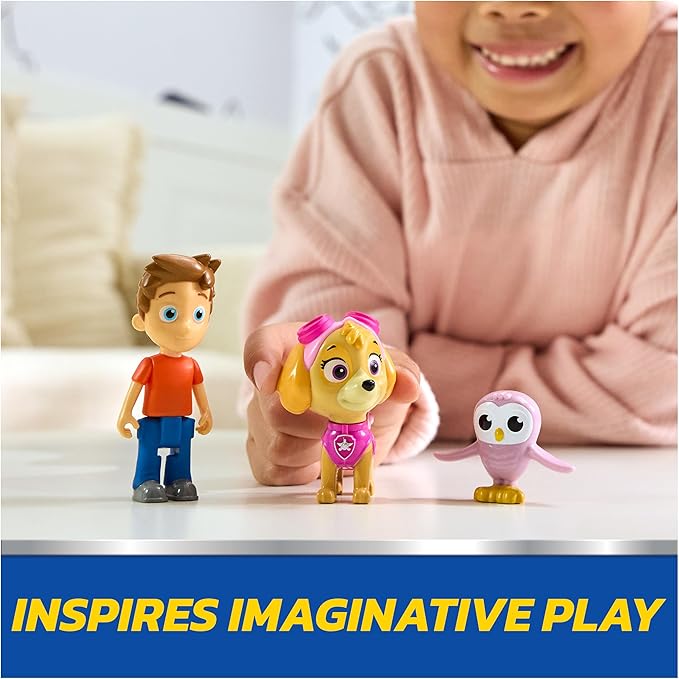 Paw Patrol Skye & Alex Porter Figure Pack with Lil Hootie Toy Figure, Kids Toys for Boys & Girls Ages 3 and Up