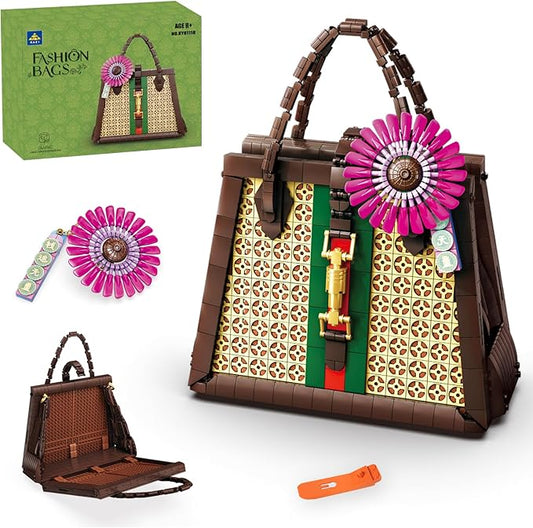 KAZI Purse Building Set, Handbag Model Building Blocks,Purses to Build for Women,Gift for Her for Anniversary and Valentine's Day,Mothers Day