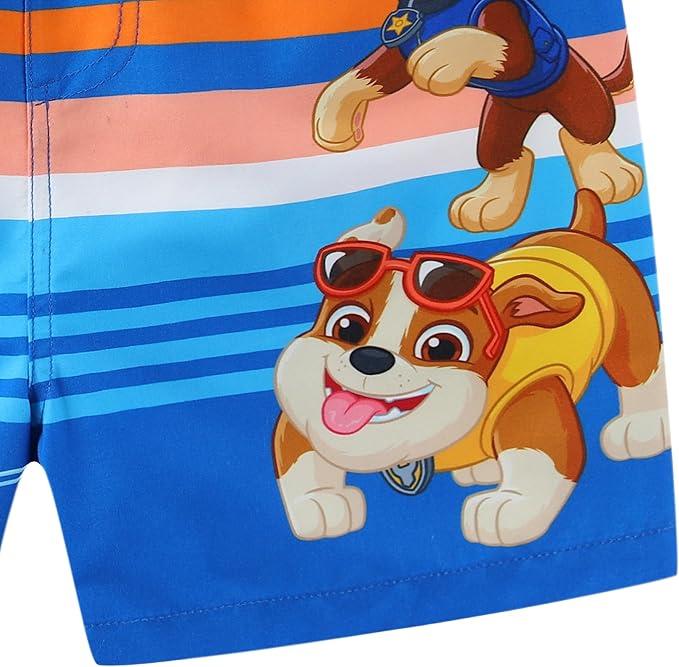 Paw Patrol Marshall Chase Rubble Boys UPF 50+ Swim Trunks Shorts Bathing Suit for Toddler and Big Kids