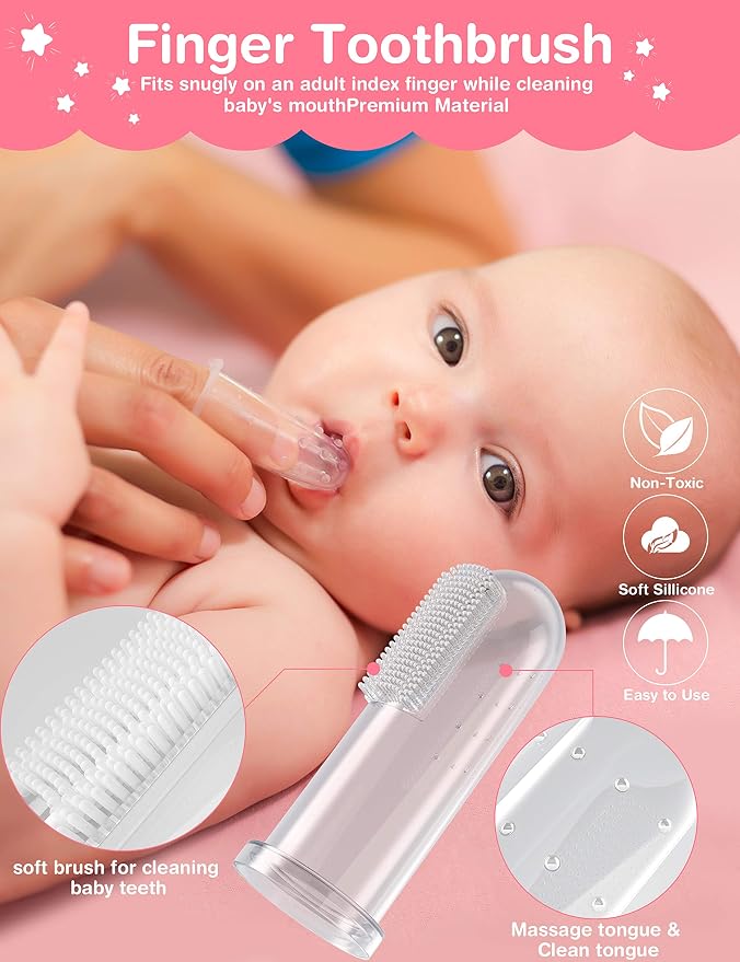 Baby Healthcare and Grooming Kit, 24 in 1 Baby Electric Nail Trimmer Set Newborn Nursery Health Care Set for Newborn Infant Toddlers Baby Boys Girls Kids Haircut Tools (0-3 Years+) (Pink)