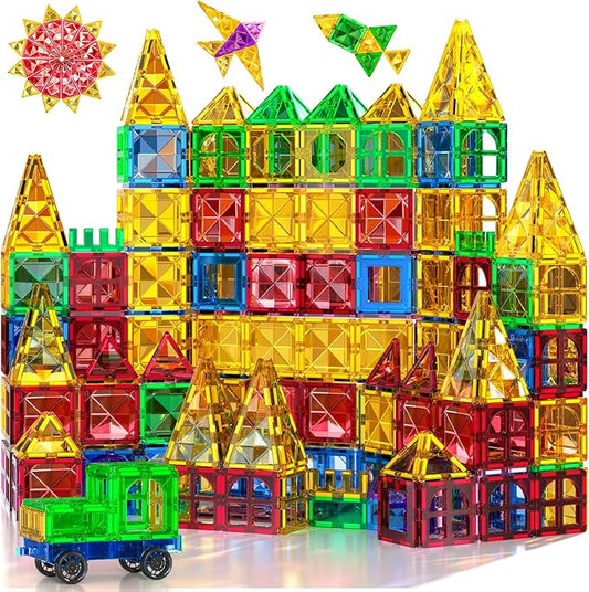 Magnatiles for Toddlers 1-3, Toddler Magnet Building Blocks Tiles Toys for Kids Ages 1-3 4-8, Preschool Learning Sensory Educational Gifts Toys for Boys and Girls 3+ Year Old