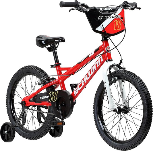 Schwinn Elm and Koen Bike or Balance Bike, 12-18 Inch Bike for Kids Ages 2-13, Black, Blue, Red, Teal, Pink or Purple, SmartStart Ergonomic Design, Adjustable Seat Grows with Child, Training Bicycle
