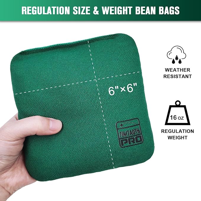 Dual Sided Corn Hole Bags Professional Cornhole Bags Set of 8 Regulation Corn Hole Bean Bags Slick and Stick