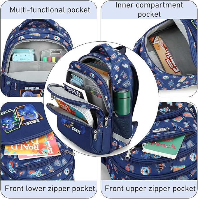 Cusangel Kids school Backpack with lunch bag for Girls,Elementary 6-10years Bookbag nylon large capacity backpack,Daypack