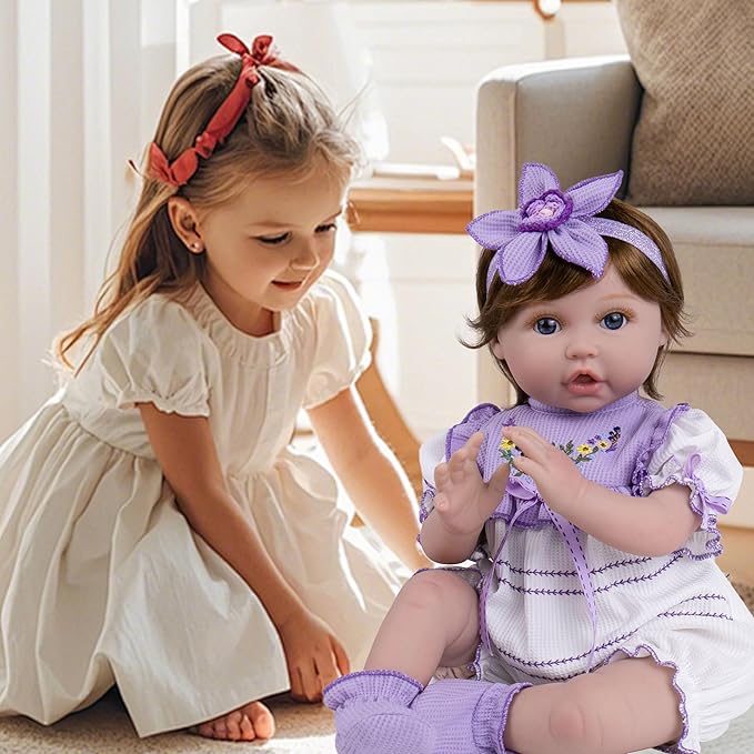 Milidool Lifelike Reborn Baby Dolls - 22 Inch Realistic Reborn Baby Dolls, Life Like Baby Dolls That Look Real,Handmade Real Looking Girl Alive Real Life Baby Doll