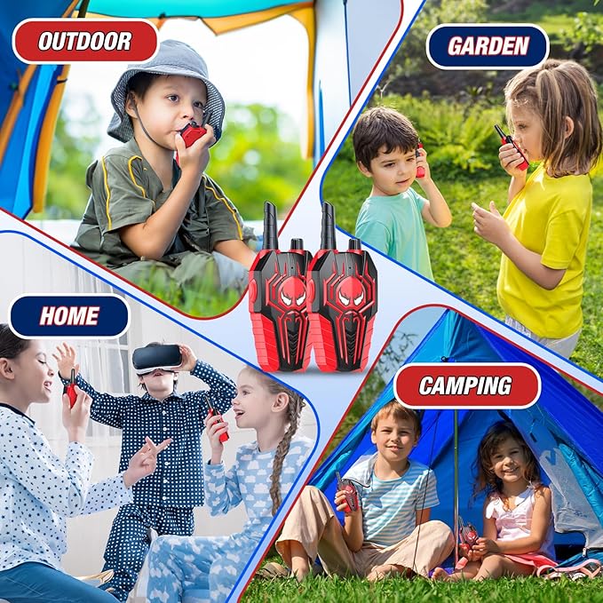Kids Walkie Talkies for Boys: Toys Gifts for 3 4 5 6 7 8 Year Old Boys Kids Walkie Talkies 2 Pack Outdoor Hiking Camping 2 Way Radio Toy Age 3-8 Year Old Boy Girl Birthday Gifts Ages 5-7