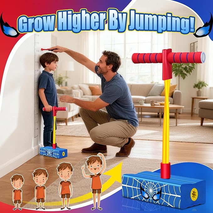 Kids Pogo Stick: 3 4 5 6 7 8 9 10 11 12 Year Old Boy Gift, Outside Toys for Kids Ages 4-8, 3+ Year Old Boy Toys, Birthday, Easter, Christmas, Foam Pogo Jumper for Kids