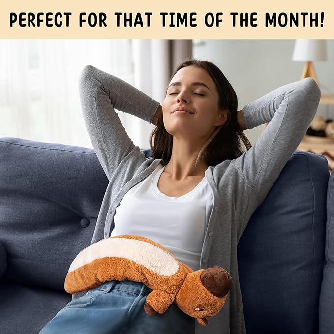 Happy Fuel Capybara Microwavable & Weighted Stuffed Animals - Unscented Heatable Plush Doll, Cute Capybara Plush Toys Gifts for Girls Boys and Kids