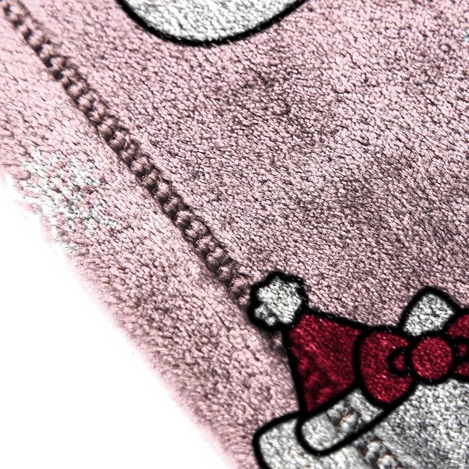 Jay Franco Christmas Plush Throw Blanket – 50x70 Inches Soft & Cozy Fleece Throw for Holiday Bedroom & Couch Décor, Official Licensed Product, Pink - Hello Kitty