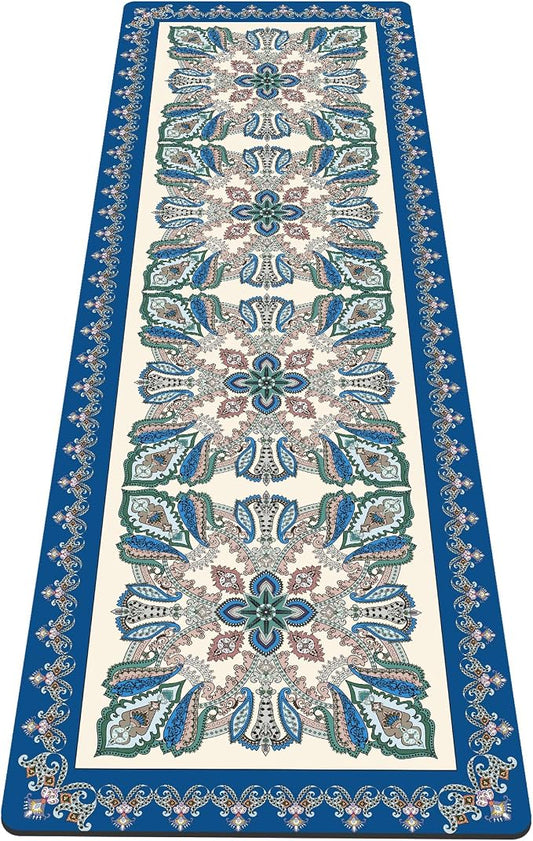 nuveti Yoga Mat Print Extra Thick TPE Non Slip Fitness Exercise Mat with Carrying Bag,72"x24" Extra Thick 6MM Exercise & Workout Mat for Yoga, Pilates Fitness and Floor Exercises