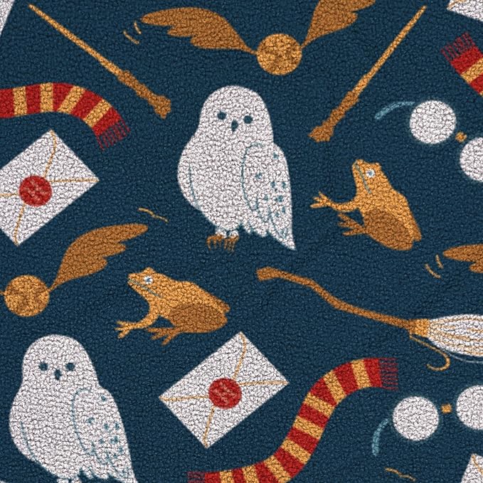 Jay Franco Kids Plush Throw Blanket – Soft & Cozy Fleece Throw for Bedroom & Couch Décor, Official Licensed Product, Blue - Harry Potter, 46x60 - Throw Blanket