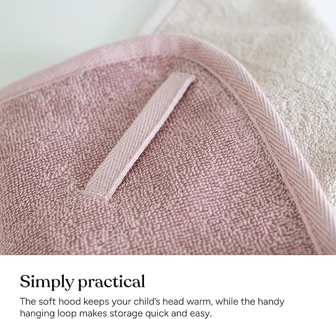 Ehrenkind® Hooded Towel, Baby Towel with Hood Made of Cuddly Soft Organic Cotton, Bath Towel in 100 x 100 cm, Rose, Children's Bath Towel, As Baby First Equipment Newborn or Baby Gift