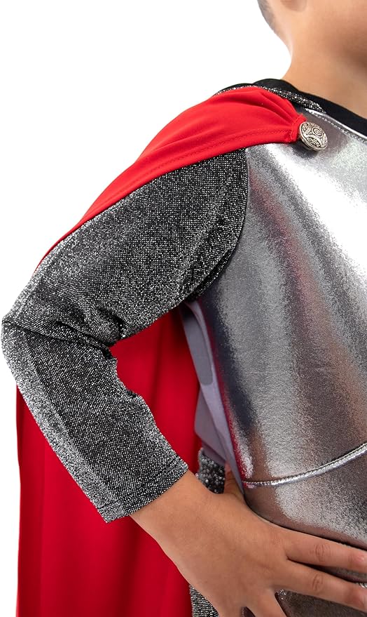 Little Adventures Royal Knight Hooded Cape and Costume - Machine Washable Child Pretend Play and Party Costume