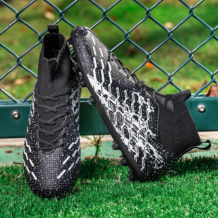 Kids Slip On Soccer Cleats for Boys Girls Youth Training Football Shoes