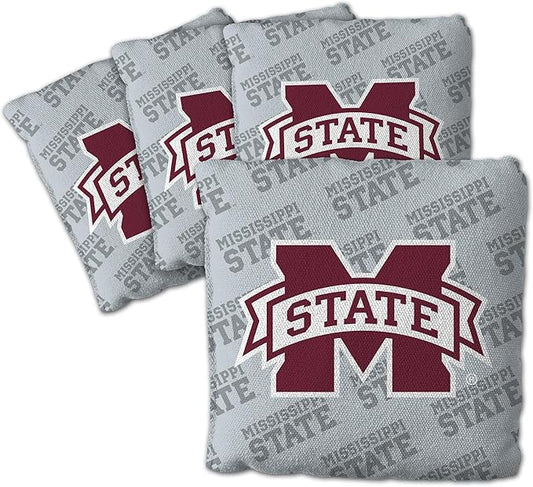 YouTheFan Officially-Licensed NCAA Set of 4 Cornhole Bags - All Weather Regulation 6” x 6” Size - 16oz Weight - Designed in USA