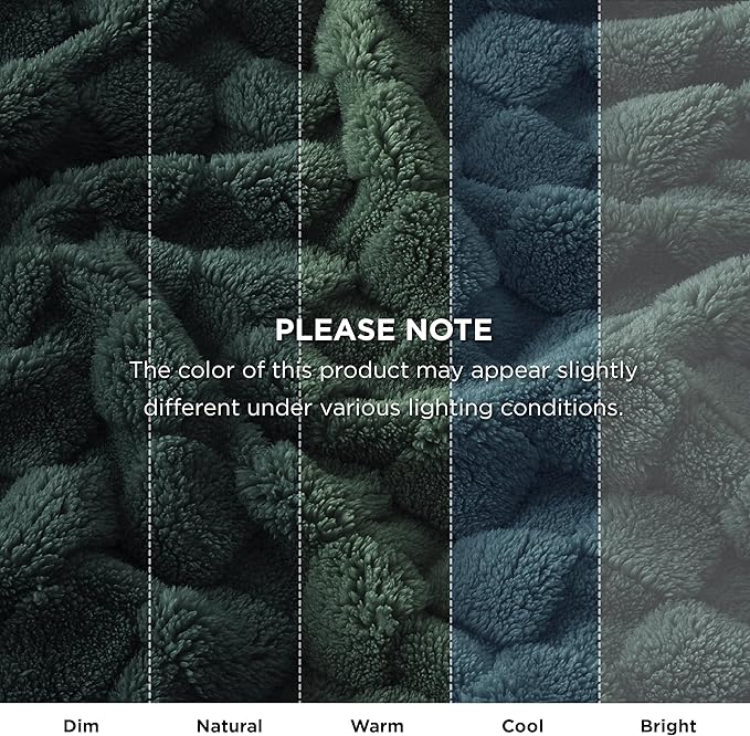 Bedsure GentleSoft Blankets Queen Size for Bed - Super Soft Cozy Spring Blanket for Kids Girls, Large Fuzzy Fleece Throw for Bedroom Decor, Dark Green, 90x90 Inches
