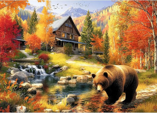 Bear Mountain Nature Puzzles for Adults 1000 Pieces, Impossible Hard Difficult Challenging Jigsaw Puzzle 1000 Pieces, Christmas Birthday Gifts Home Decor for Adults/Friends/Family