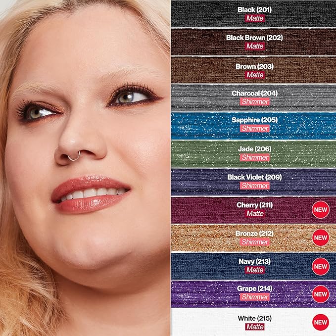 Revlon ColorStay Pencil Waterproof Eyeliner, Smudge-Proof, Eye Makeup with Built-In Sharpener, 202 Black Brown, 2 pack