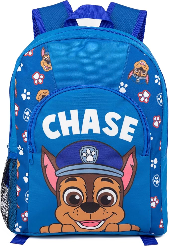 Paw Patrol Chase Kids Blue Backpack Rucksack Adjustable Straps School Bag Spacious Organised Daypack Nursery Schoolbag