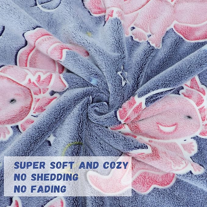 Soft Throw Blanket for Kids Toddlers, Cozy Small Fleece Blanket for Bed, Travel, Birthday Gifts for Girls Ages 2-10, Cute Axolotl Toys for Toddlers Girls Boys, Home Bedroom Decor 40x50 Inches