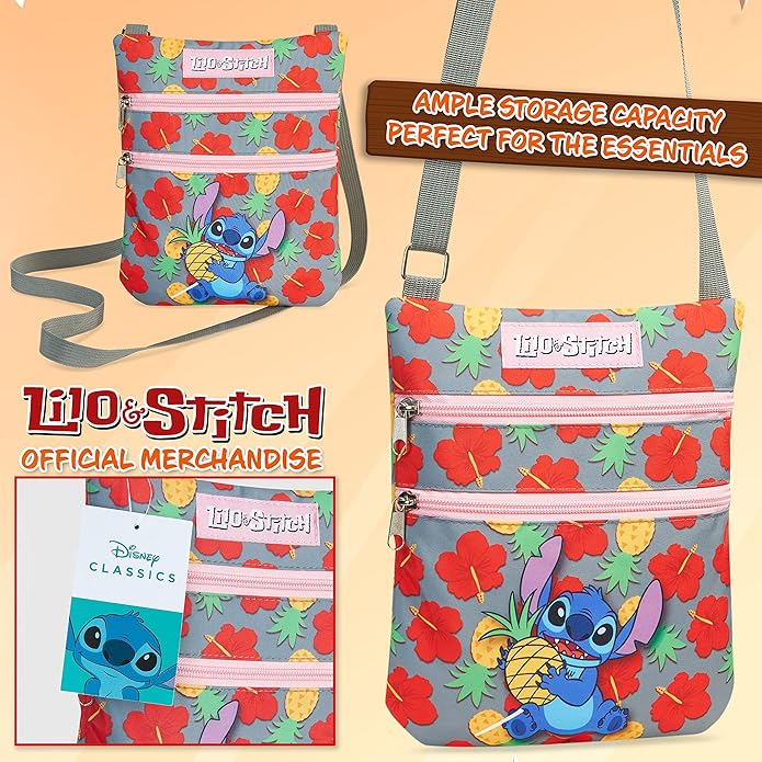 Disney Stitch Crossbody Bags for Women Teenagers Girls Purse Sling Shoulder Bag for Shopping Vacation Gifts for Her