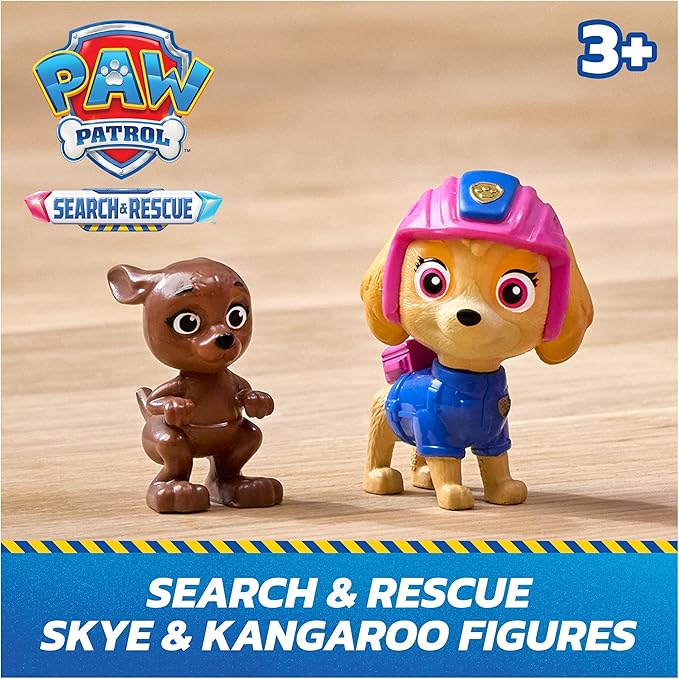 Paw Patrol: Search & Rescue, Skye Rescue Helicopter with 2 Figures, Hero Helicopter Toy with Pull-Back Action, Kids Toys for Boys & Girls Ages 3+