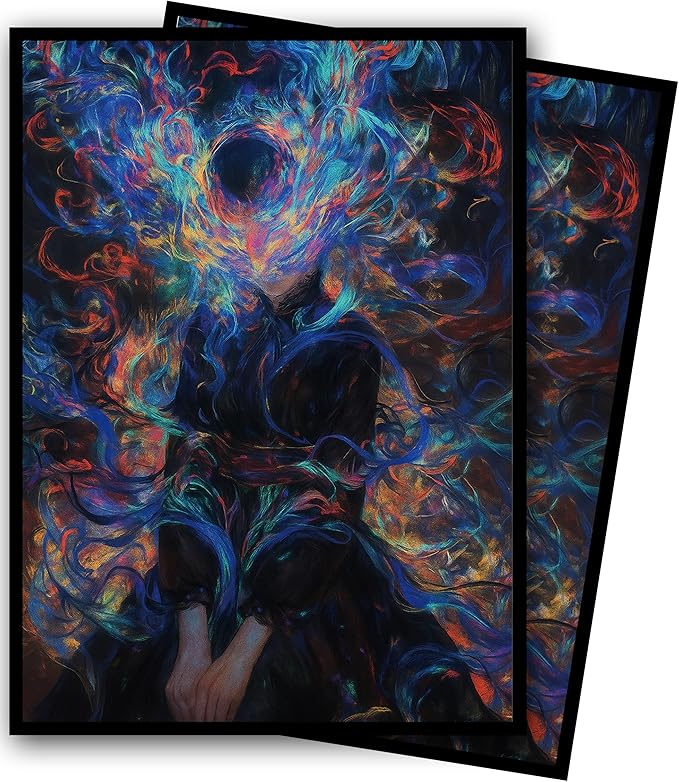 MTG Card Sleeves, Ultra Clear Front & Matte Finish Back, 100 Count Standard Size Matte Art Sleeve for Magic The Gathering (Girl)