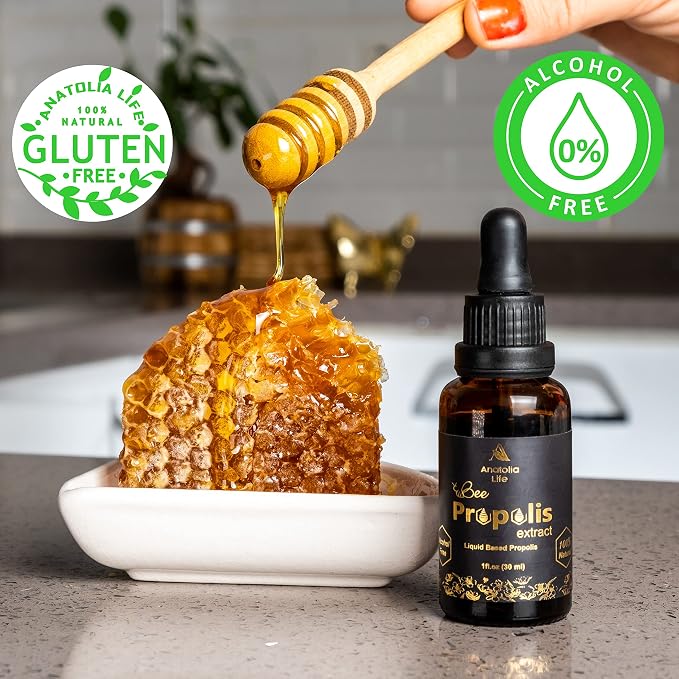 Natural Bee Propolis Extract, 30 mL, Advanced Liquid Tincture Immune System Booster and Seasonal Defense, Pure High Potency Herbal Supplement, Non-GMO (Propolis (2) Pack)…