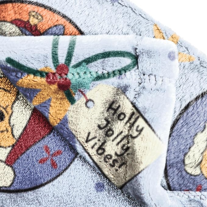 Jay Franco Kids Christmas Plush Throw Blanket – 50x70 Inches Soft & Cozy Fleece Throw for Holiday Bedroom & Couch Décor, Official Licensed Product, Blue - Winnie The Pooh